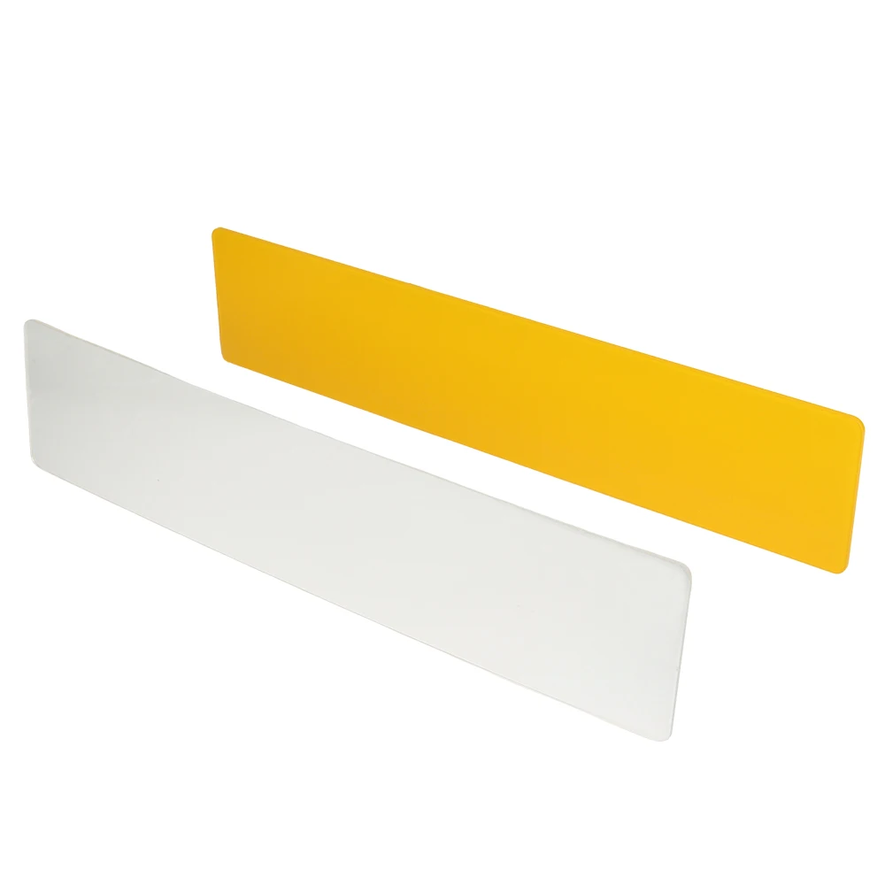 

2pc Car Number Plate Arcylic With Reflective European & UK Blank Front Rear Standard Durable Car License Plates Exterior Parts