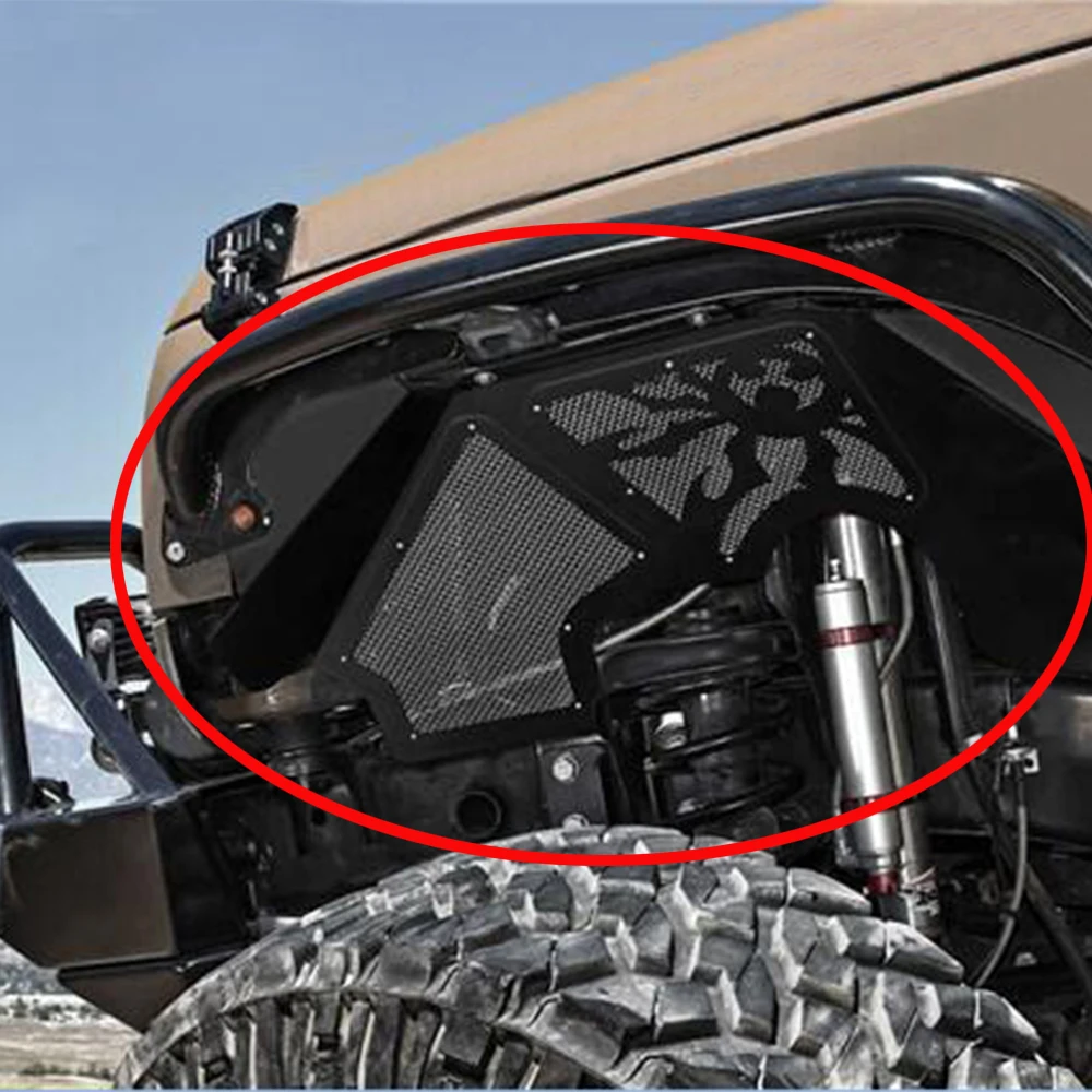 

Lantsun J256 Aluminum Alloy Front Inner Fender liner for jeep for wrangler JK JKU wheelbrow liners