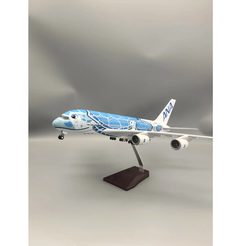 

New 1:160 Scale Japan Air ANA Airbus A380 Model Plane Sea Turtle Airlines Blue Diecast Airplane Aircraft Decoration Collection