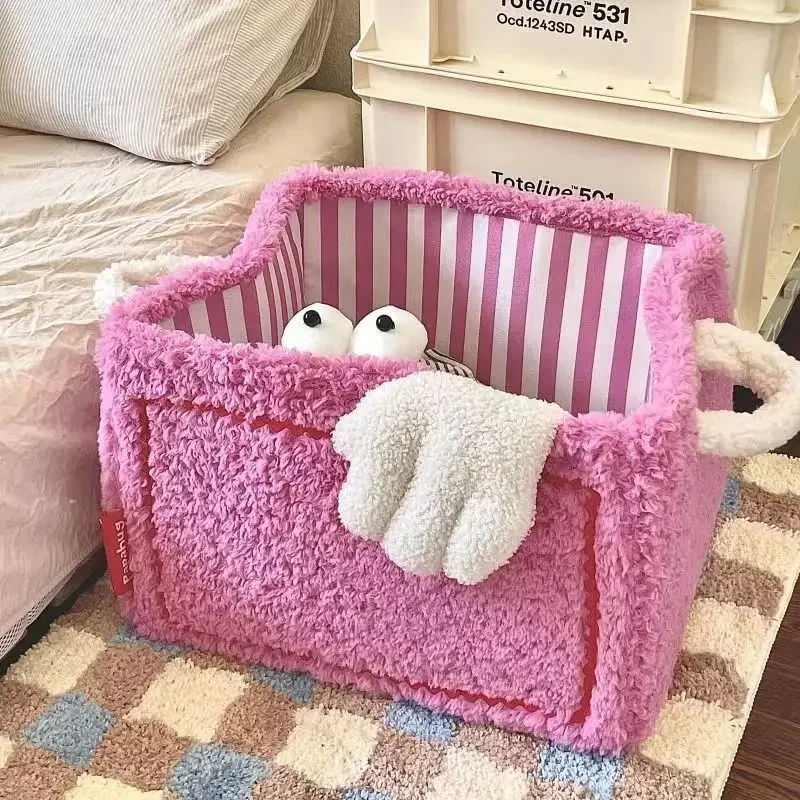 

Storage Basket Clothing Storage Box High Beauty Little Monster Toy Snack Sorting Swire Shelving Large Capacity Storage Artifact