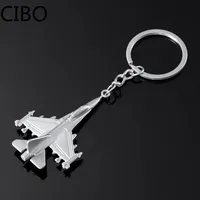 Hot New Airplane Pendant KeyChains Silver Plated Alloy Fighter Aircraft Keychain Key Chain Key Ring