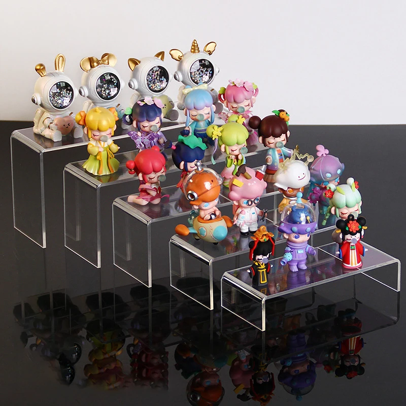 

Acrylic Display Riser Stand for Cupcake Makeup Jewelry Perfume Collectibles,Funko Figures for Soild Wood Display Riser Shelf