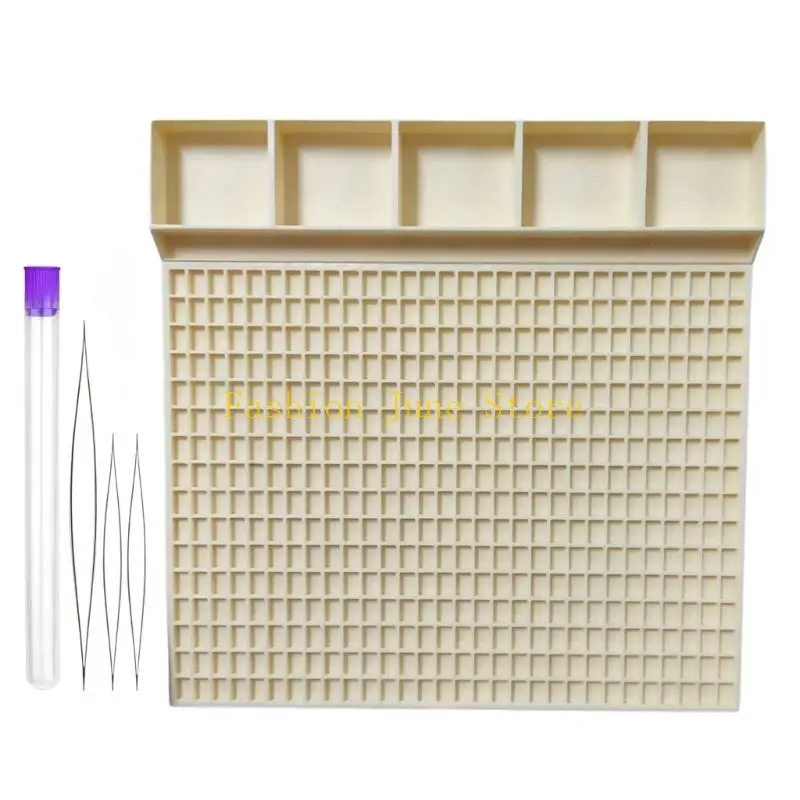 N5KA Letter Bead Tray with Large Beading and Partitioned Compartments, PETG Sorting Board for Bracelet Making, Name Bead Layout