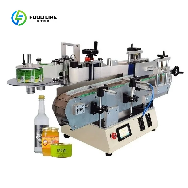 Customized Factory Price Mini Automatic Desktop Labeling Sticking Machine for Round Bottle Cans Jar