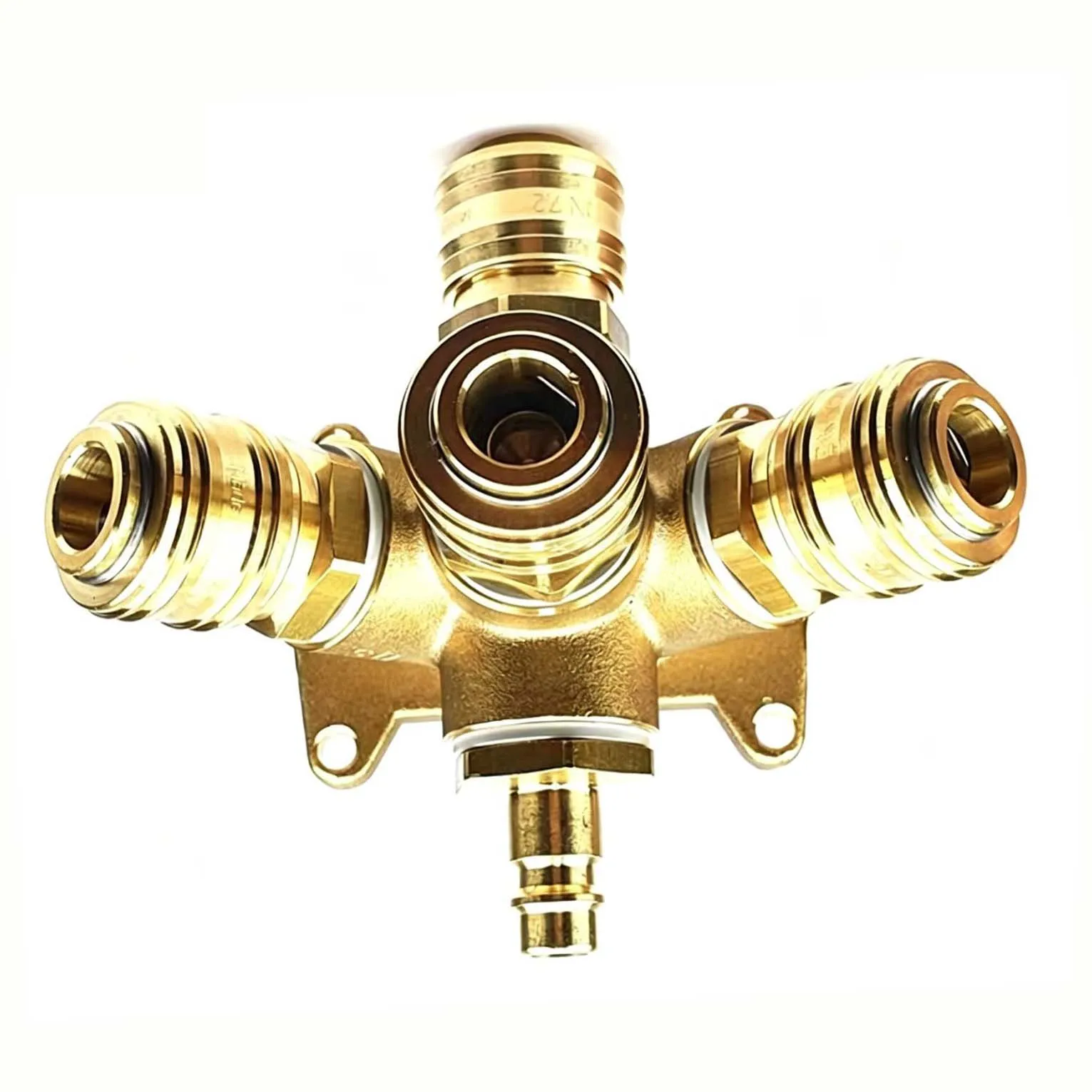 Twist Install Air Joint Quick Fitting Brass Iron Sturdy Construction Seamless Integration Smooth Air Flow Space-saving Setup