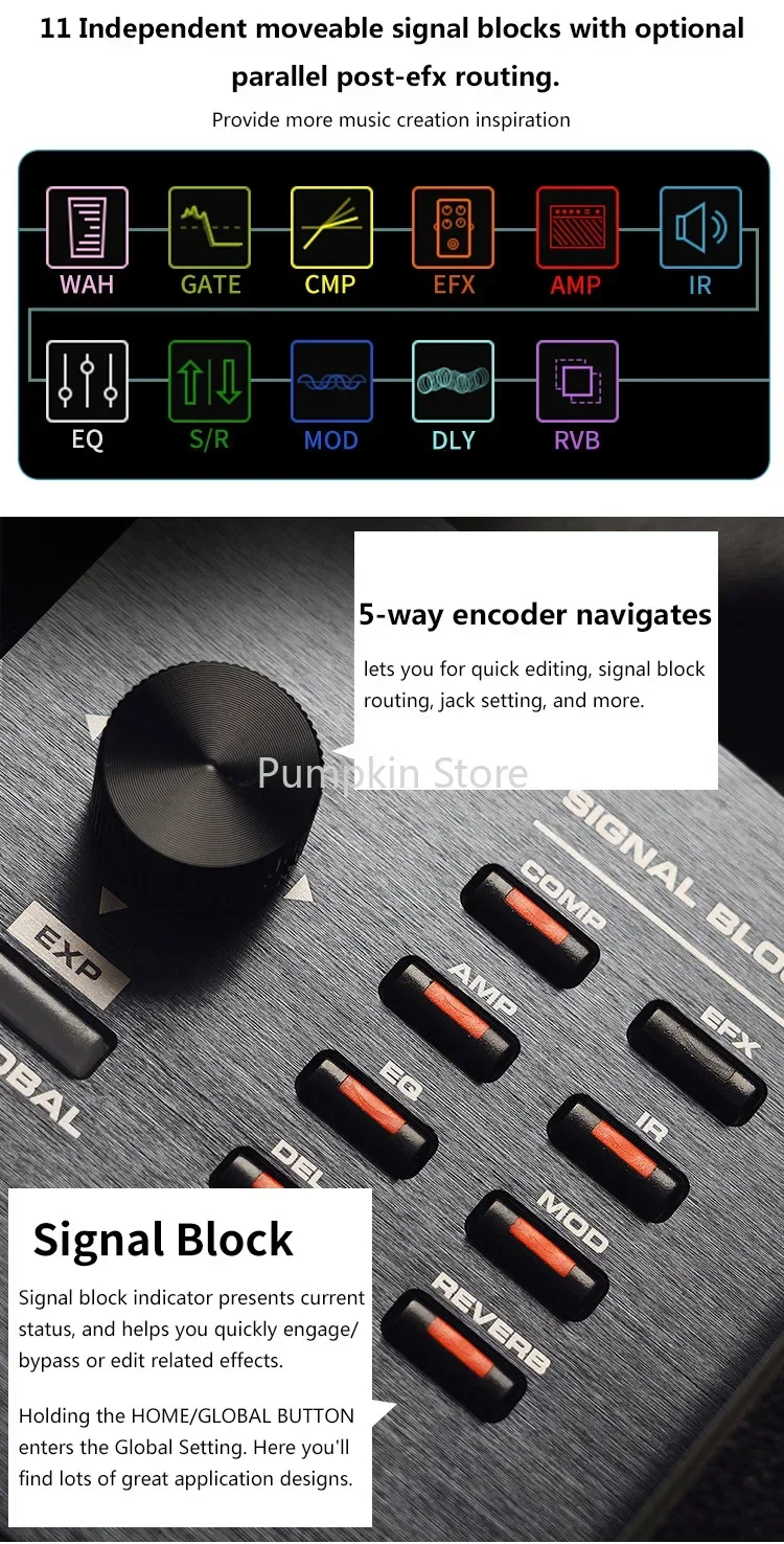 NUX MG-30(English version)DME digital multiple effector for guitar bass LOOP loop recording sound card view 3
