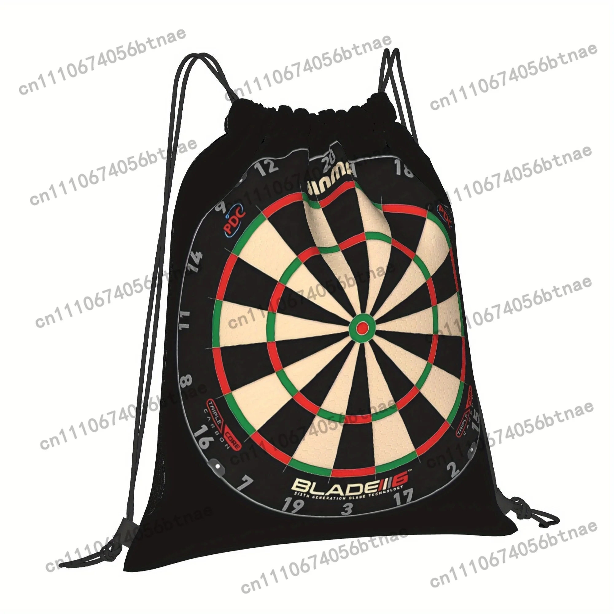 Triple Core Dartboard Drawstring Backpack for Hiking Gym and Travel Durable Creative Patterned Women Men's Backpack