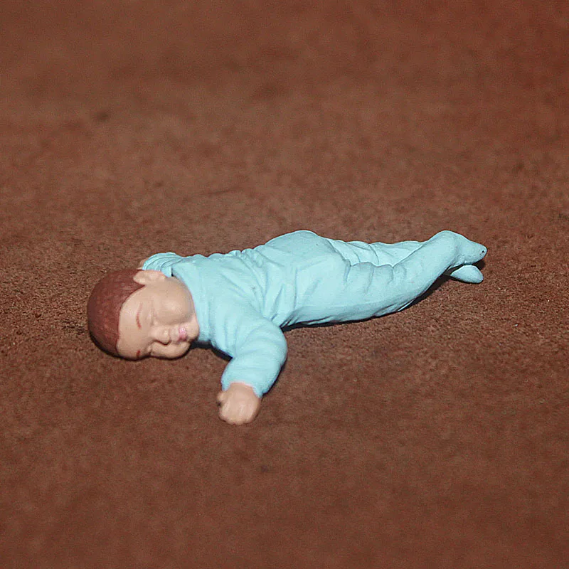 Miniatures Baby House Model Cute Crawl Sitting Kids Action Figure Doll Infant Child Figurine Gift Fairy Garden Decor Scenes Toys