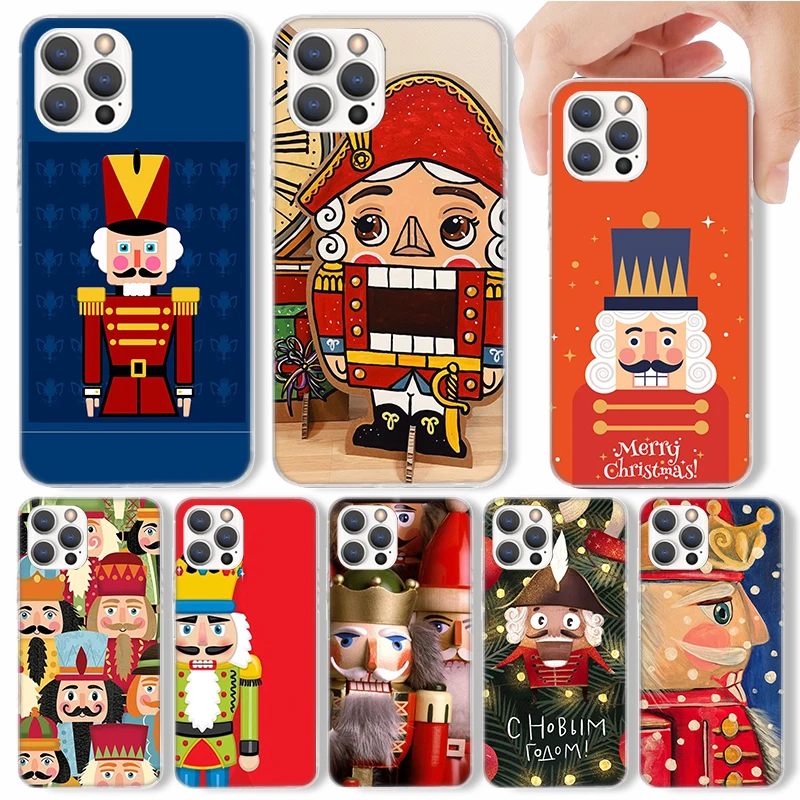 Nutcracker King Cartoon Phone Case For Apple iPhone 16 15 14 13 12 11 Pro Max Mini XS XR X 7 Plus 8 + SE Soft Silicone Print She