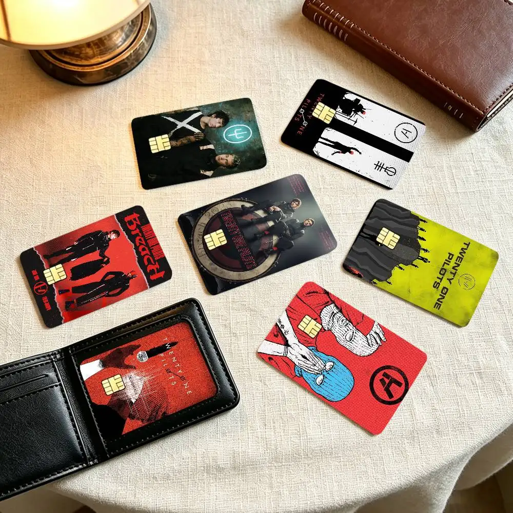 T-Twenty One Pilots Band  Credit Card HD Stickers Small Chip Waterproof Sticker Game Card Decal Gift