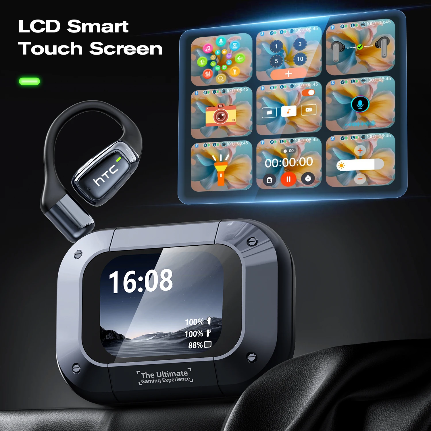 HTC NE25 Bluetooth V5.4 Kopfhörer Drahtlose LED Digital Display Kopfhörer Rauschunterdrückung Headset Neue Super Long Endur – Detail 4