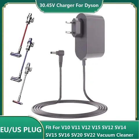 30.45V 1.1A Charger For Dyson V10 V11 V12 V15 SV12 SV14 SV15 SV16 33W Vacuum Cleaner Power Adapter Power Supply with Cord 1.8m