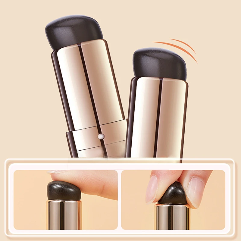 Q Bullet Round Head Silicone Angled Concealer Brush Like Fingertips Q Soft Portable Silicone Lip Brush Lipstick Brush