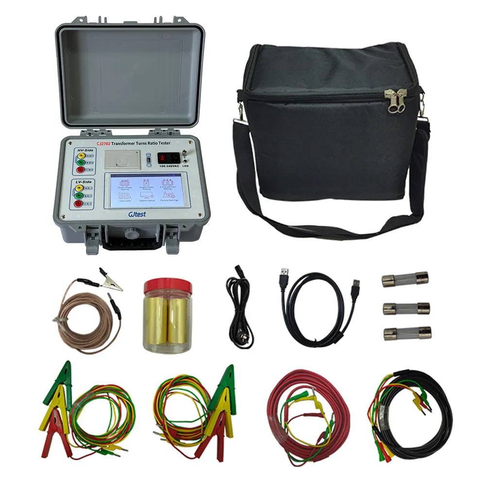 AC100-240V Working Power Supply CJ2702T Touch Screen TTR Transformer Turns Ratio Tester With Built-in Battery Type to Choose