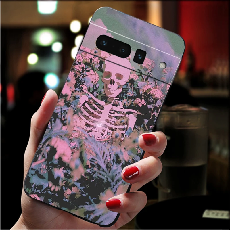 Skull Skeleton Phone Case For Google Pixel 9 Pro XL 8 7 6 Pro Pixel 8A 7A 6A 4A 3A 3XL Pixel 8 7 6 5 4