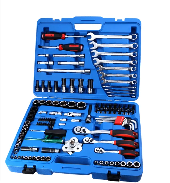 

122PCS Ein Satz Mechanik werkzeuge für Autore parat ur werkzeugs atz Set Box und Ratschen schlüssel buchse