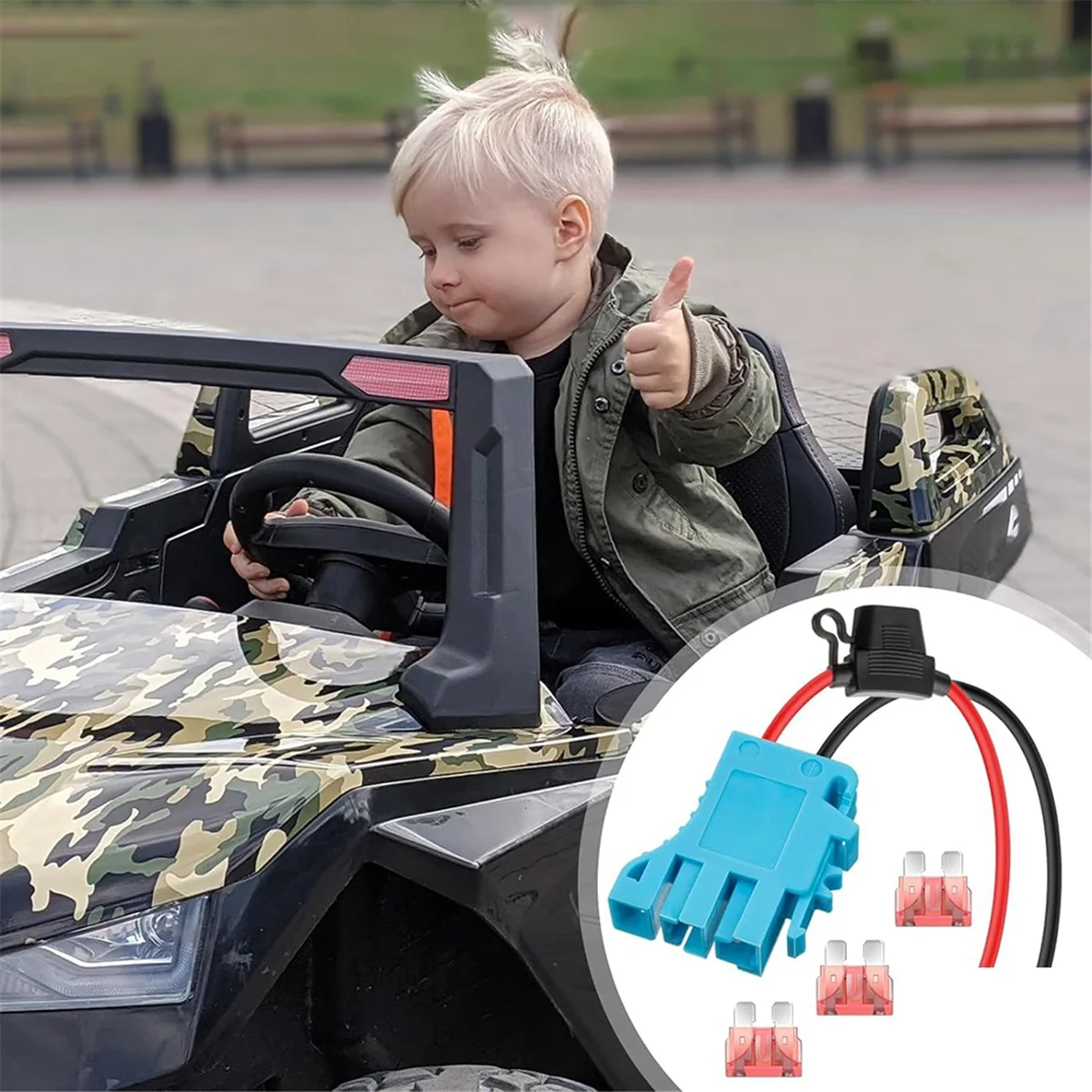 استبدال موصل الأسلاك تسخير ، بطارية SLA ، ركوب السيارة ، لعبة ركوب الأطفال ، 12 AWG ، 12 فولت