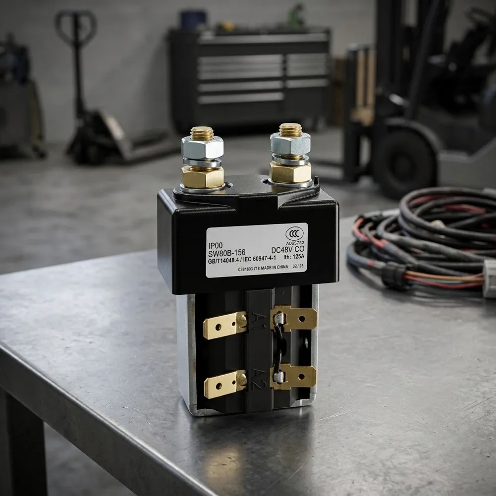 48V 125A SW80B-156 DC Contactor Designed for ZAPI B4SW11 B4SW12 Based Control Systems in Material Handling Solutions