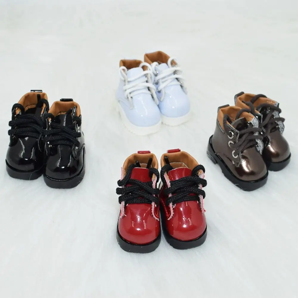 1 pair Lace-up 30cm Doll Shoes Boots Fashion PU Leather 1/6 BJD Shoe Lovely Cute Mini Boot Toy Shoes Kids Gifts