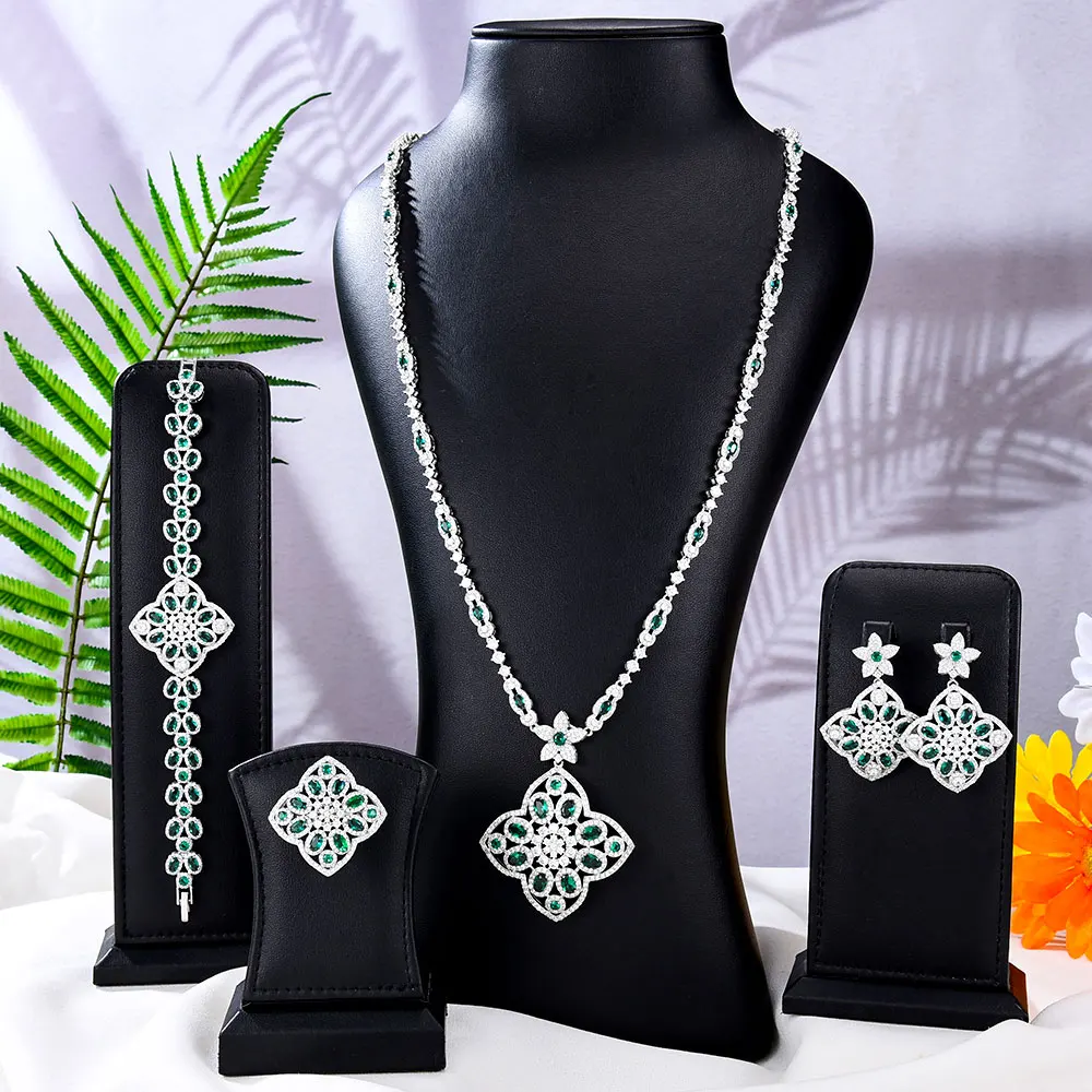 

GODKI New Fashion 5A Zircon UAE Dubai Bridal Jewelry Set For Women Wedding Party Nigerian African Necklace Earring Set