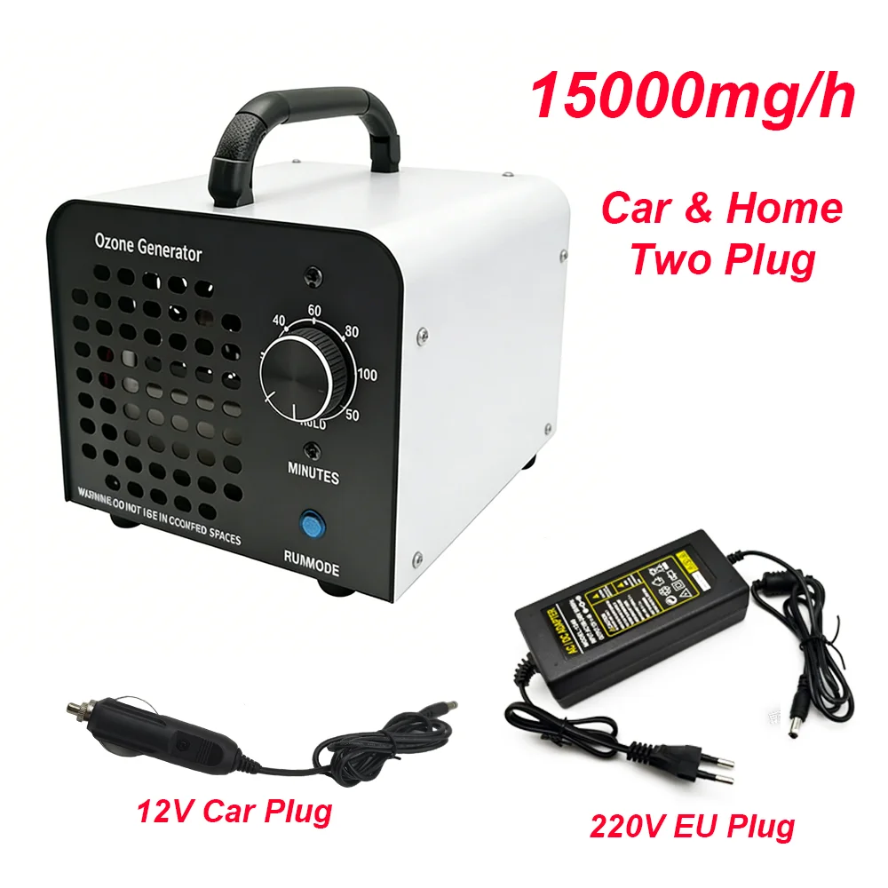 AC220-240V Ozongenerator 60000 mg/u Ozonmachines voor thuis en commercieel gebruik Autokeller Kantoren Rook- en huisdierkamer EU-stekker