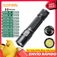 Sofirn SP35T 3800lm Tactical 21700 Flashlight Powerful LED Light USB C Rechargeable Torch with Dual Switch Power Indicator ATR