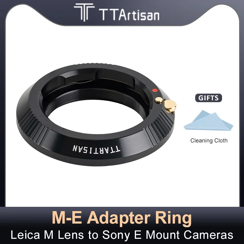 

TTArtisan LM-E Lens Adapter Convertor Adapter Ring for Leica M lens to Sony E Fe mount Camera A7C A7R A7M A7 A6600 Alpha a7s