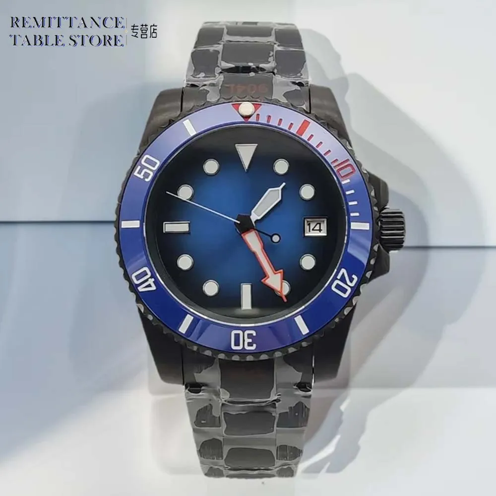 

Men's Black Business Fashion Watch Sapphire Glass NH35 Movement Gradient Colour Sterile Dial 100m Water Resistant Men's Watch