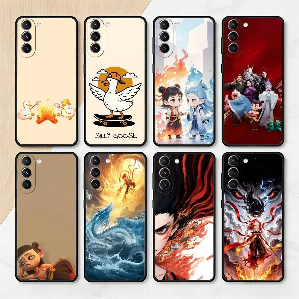 

G-Goose G-Goose D-Duck Phone Case For Samsung S25,24,23,22,30,21,10,9,Ultra,Plus,Lite,FE,4,5 G Soft Black Case