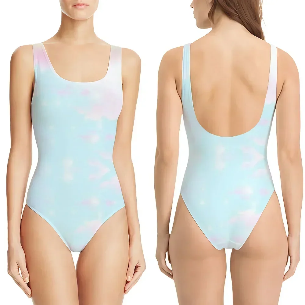 ملابس سباحة نسائية من قطعة واحدة ملابس سباحة صغيرة طازجة مطبوعة سانريو ساخنة في أوروبا وأمريكا مناسبة لقضاء العطلات #4