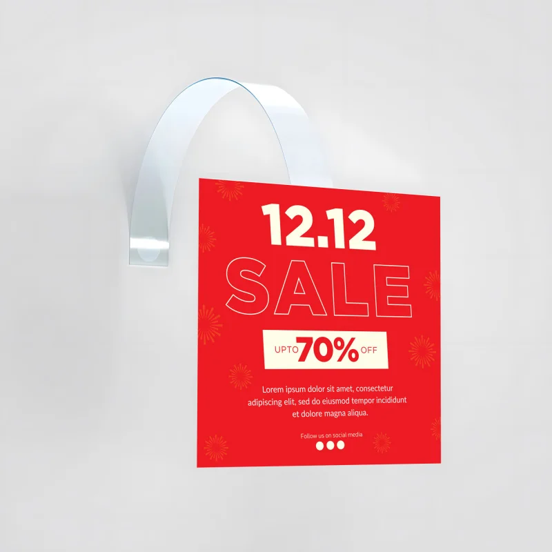 custom.Private Hot Selling Supermarket Advertising PVC Shelf Display Wobbler Shelf Talker