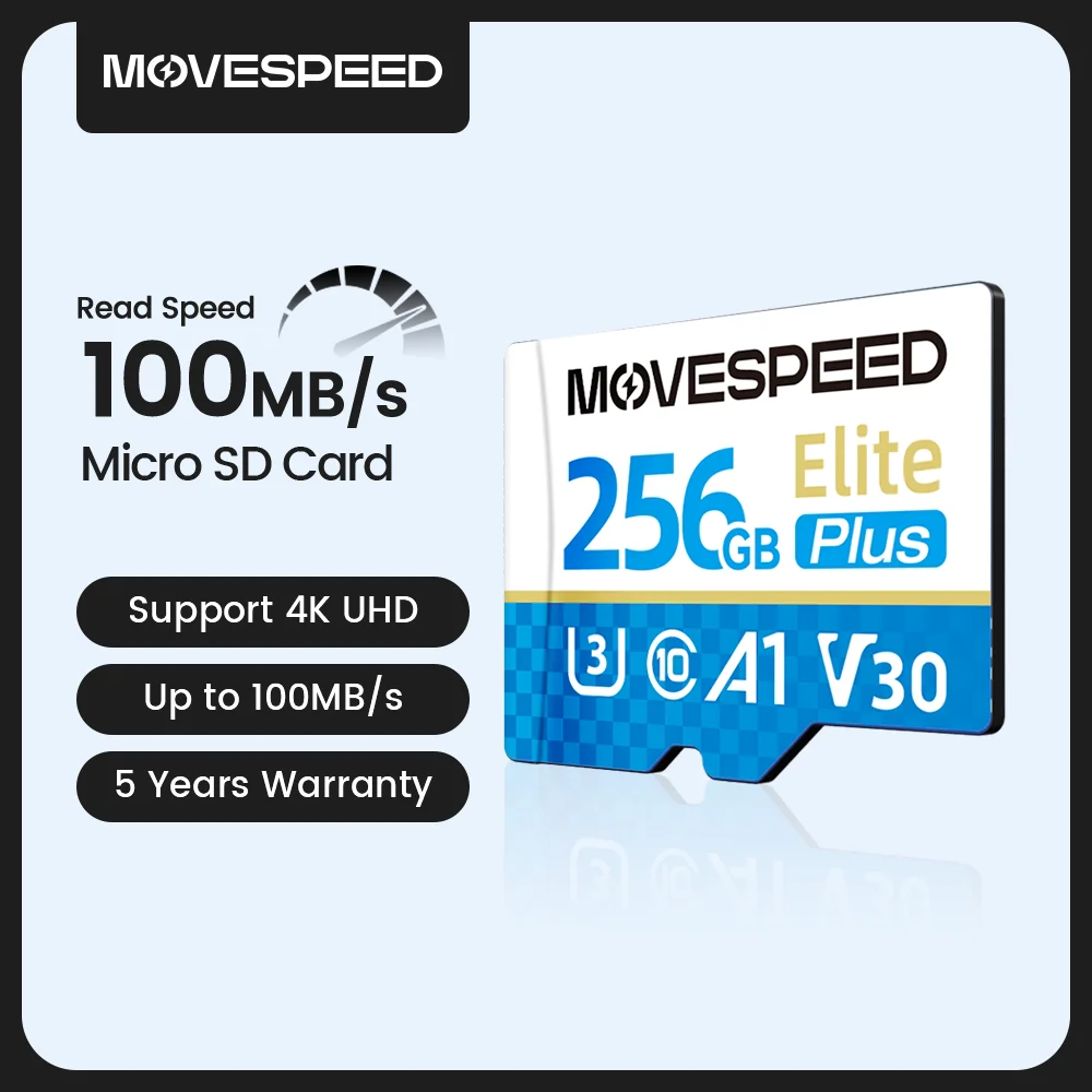 

MOVESPEED U3 Mini SD Card 512GB High Speed Flash Memory Card Up To 100MB/s 128GB 400GB 64GB 32GB TF Card for Camera DV