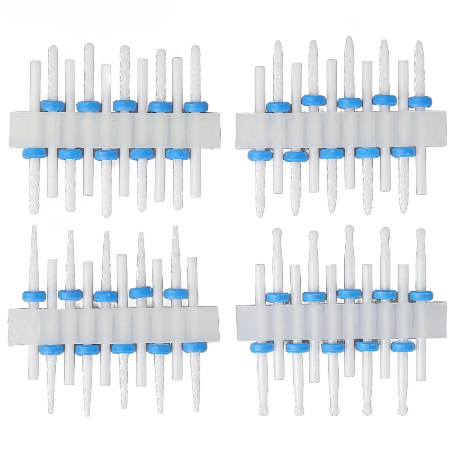 

Professional Nail Drill Bits Set with CW/CCW Rotation, Ceramic Grinding Heads & Holder - Less Dust, Ideal for cleaning & Shaping