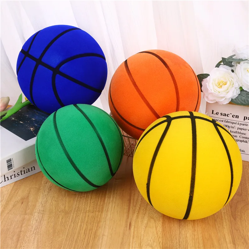 18/21/24 centimetri Floccaggio Super Alta Elasticità Muto Basket Impermeabile Non-scorie Palla Rimbalzante Per Bambini Sport Al Coperto giocattolo palla muta