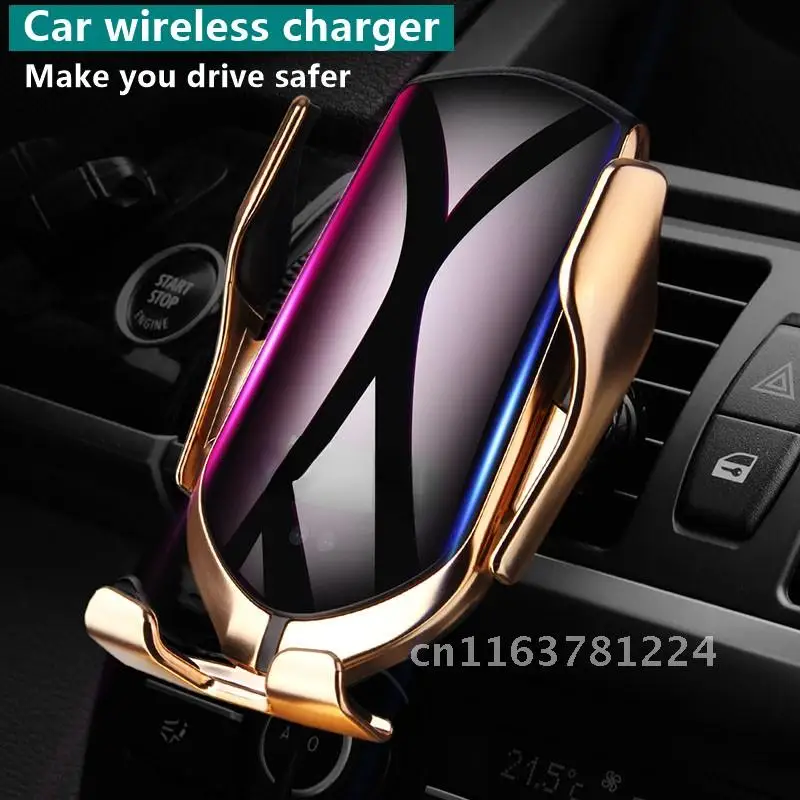 Smart Sensor Automatic Clamping Car Wireless Charger Stand Air Outlet Multifunction Phone Holder Auto Wireless Charging Bracket