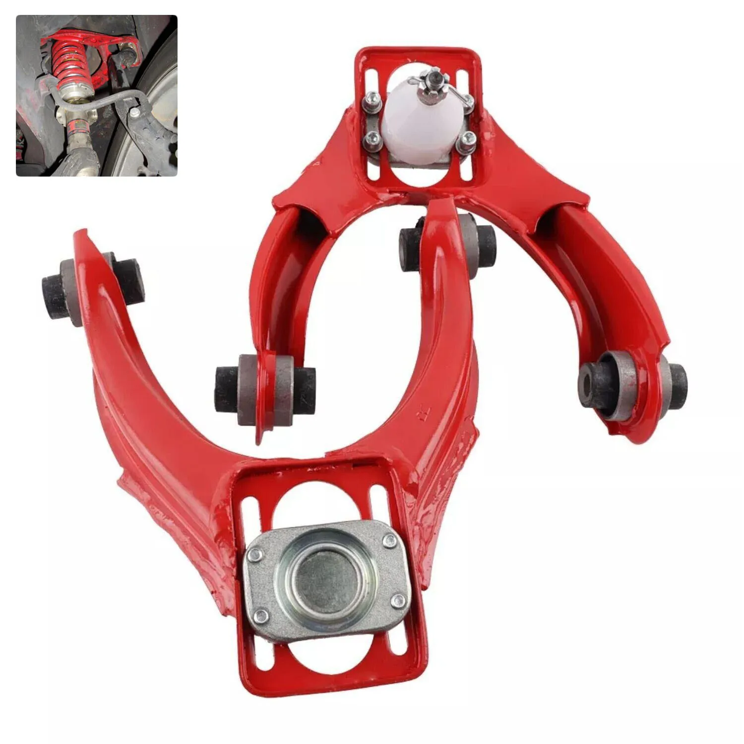 

Red Pair Adjustable Front Upper Control Camber A-Arms Suspension Kit for Honda Civic EG EK 96-00 Drift Racing Performance