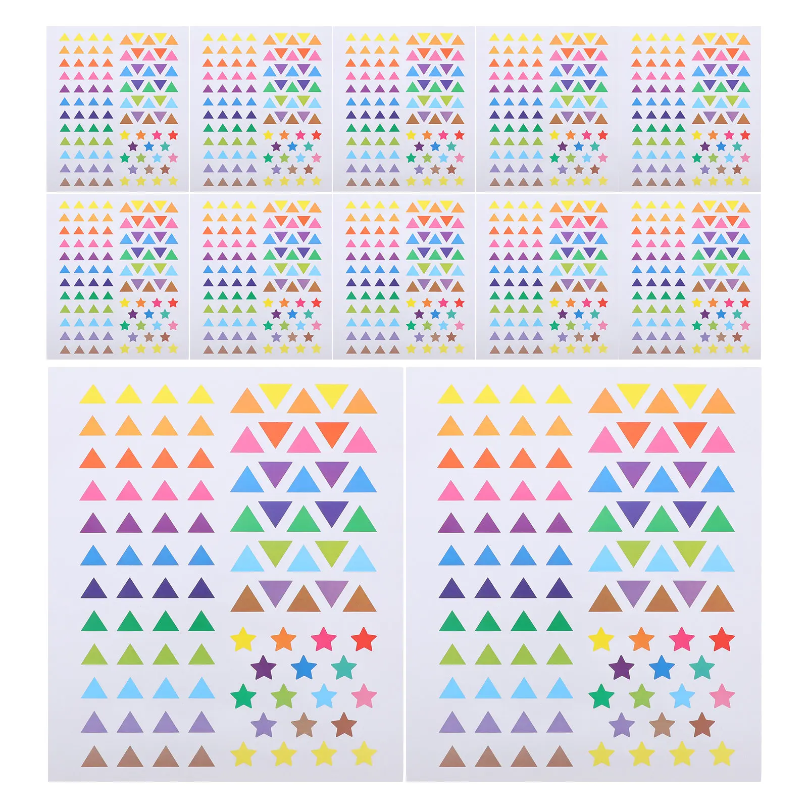 30Sheet Location Marker Stickers Triangle Heart Color Coding Stickers for Map Navigation Travel Office Classroom Peel Stick