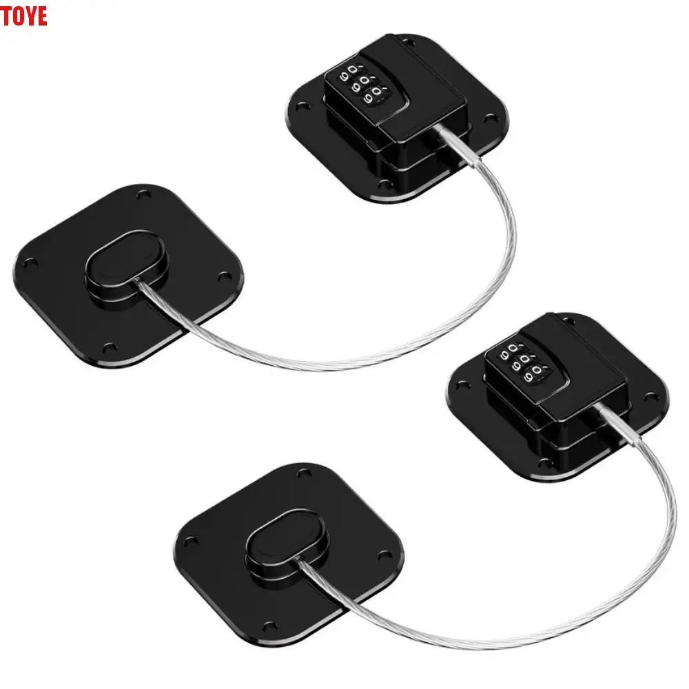 

2 шт., 3-значный замок с паролем для безопасности детей, многофункциональный анти-защемляющий замок для ручного шкафа, дверной замок для холодильника с клеем, без перфорации