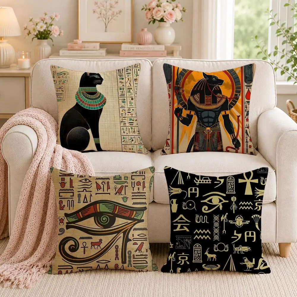 Mythological Figure A-AnubisS Cushion Cover Double-Sided Printed Pillow Cover Hypoallergenic Dust-Mite Proof
