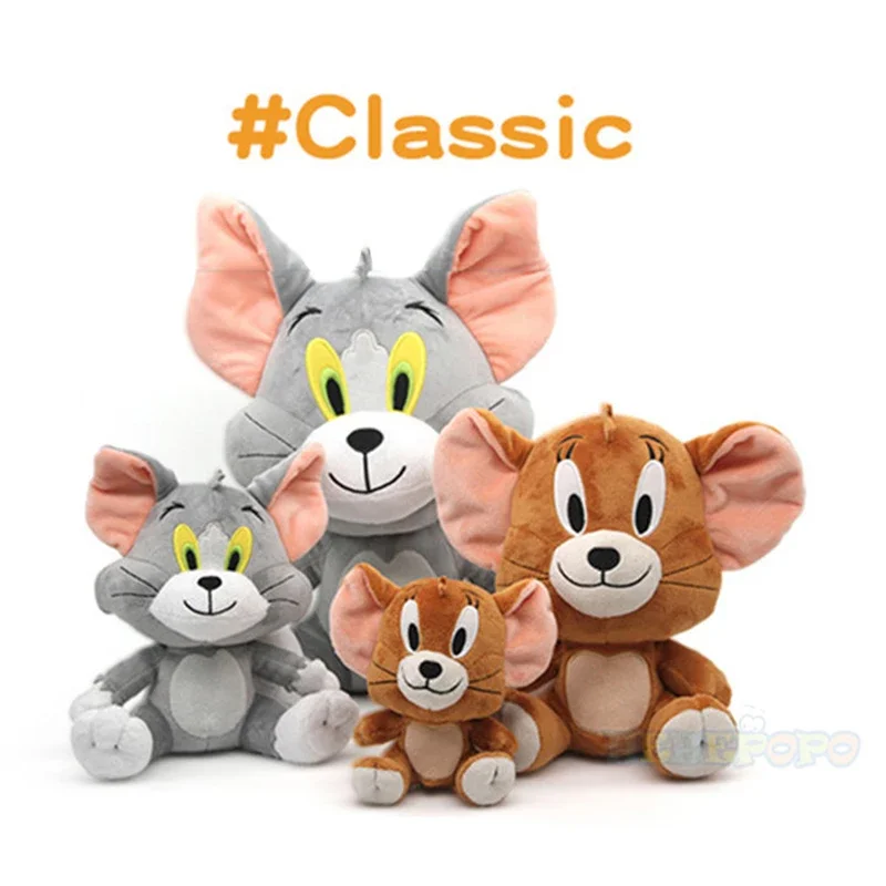 Tom and Jerry Plush Toy Cartoon Movie Cat Tuffy Nibbles Mouse Plushies Stuffed Animals Soap Action Figure Studio Doll Toys