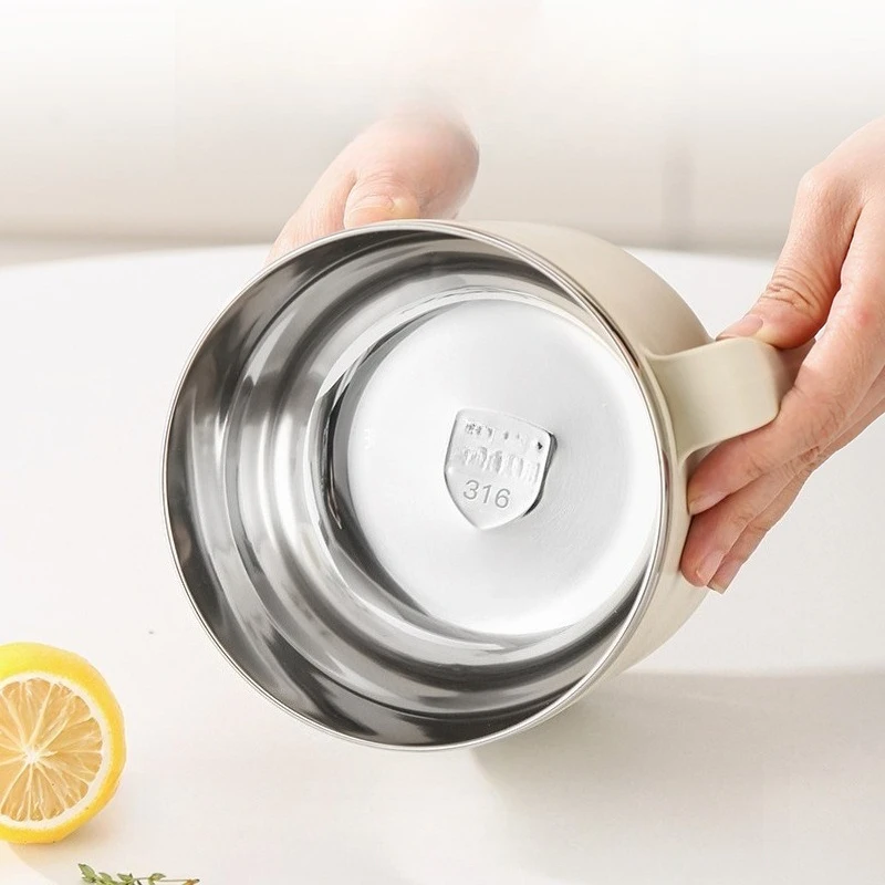 316 Food Grade Stainless Steel Insulated Large Capacity Instant Noodle Bowl Insulated Leak Proof Lunch Box
