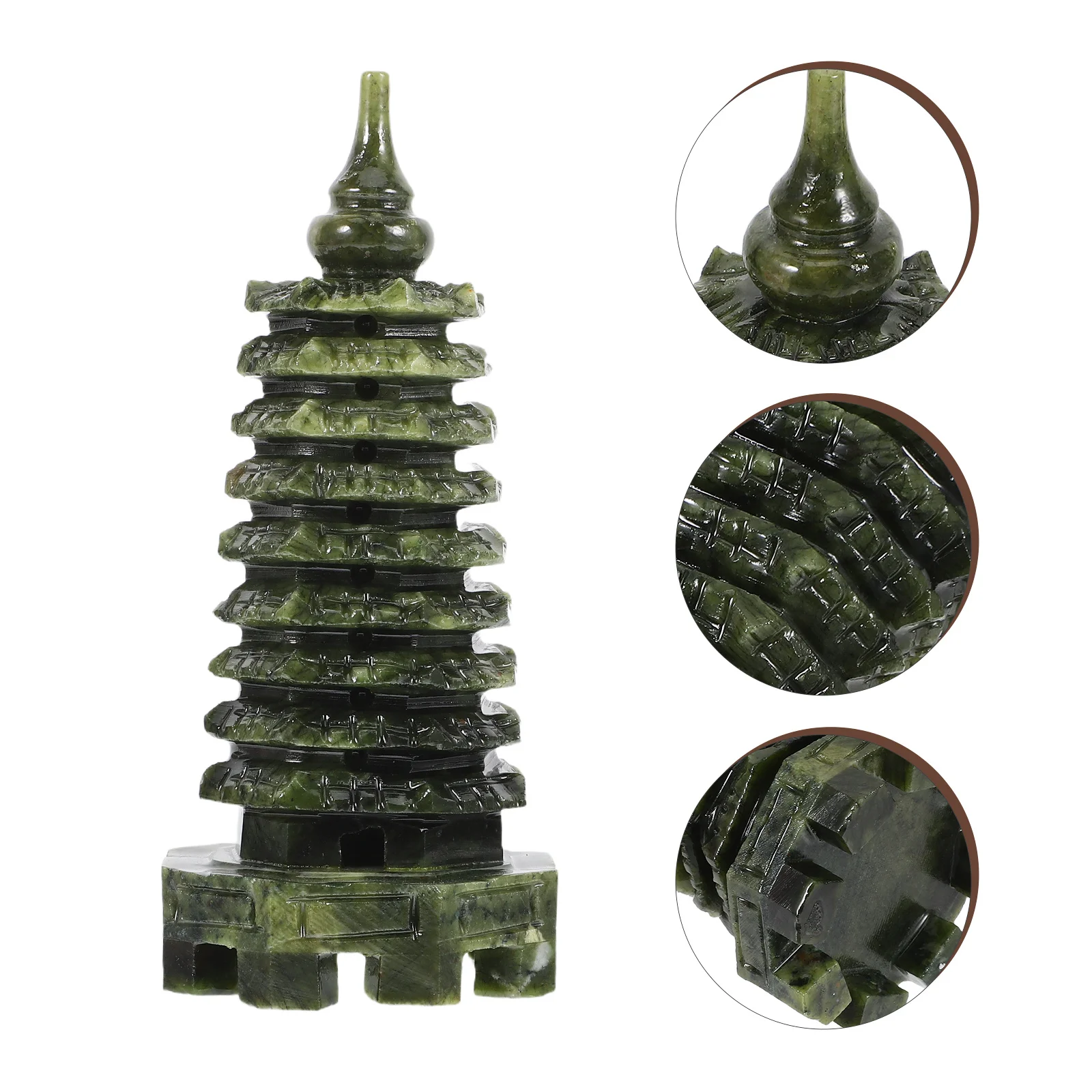 

Jade Wenchang Tower Ornament Exquisite Craftsmanship Traditional Chinese Architecture Decor Piece Smooth Texture Luxurious Feel
