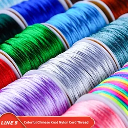 10m-2,5 m/Los mm bunte Nylon schwarz Rattail Satin chinesische Knoten Seide Makramee Schnur Perlen geflochtenen Sham balla String Faden