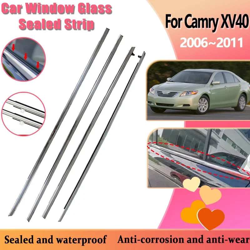 

Car Accessories For Toyota Camry XV40 2006~2011 Daihatsu Altis Window Weatherstrip Glass Sealed Strips Waterproof Sealing Belts