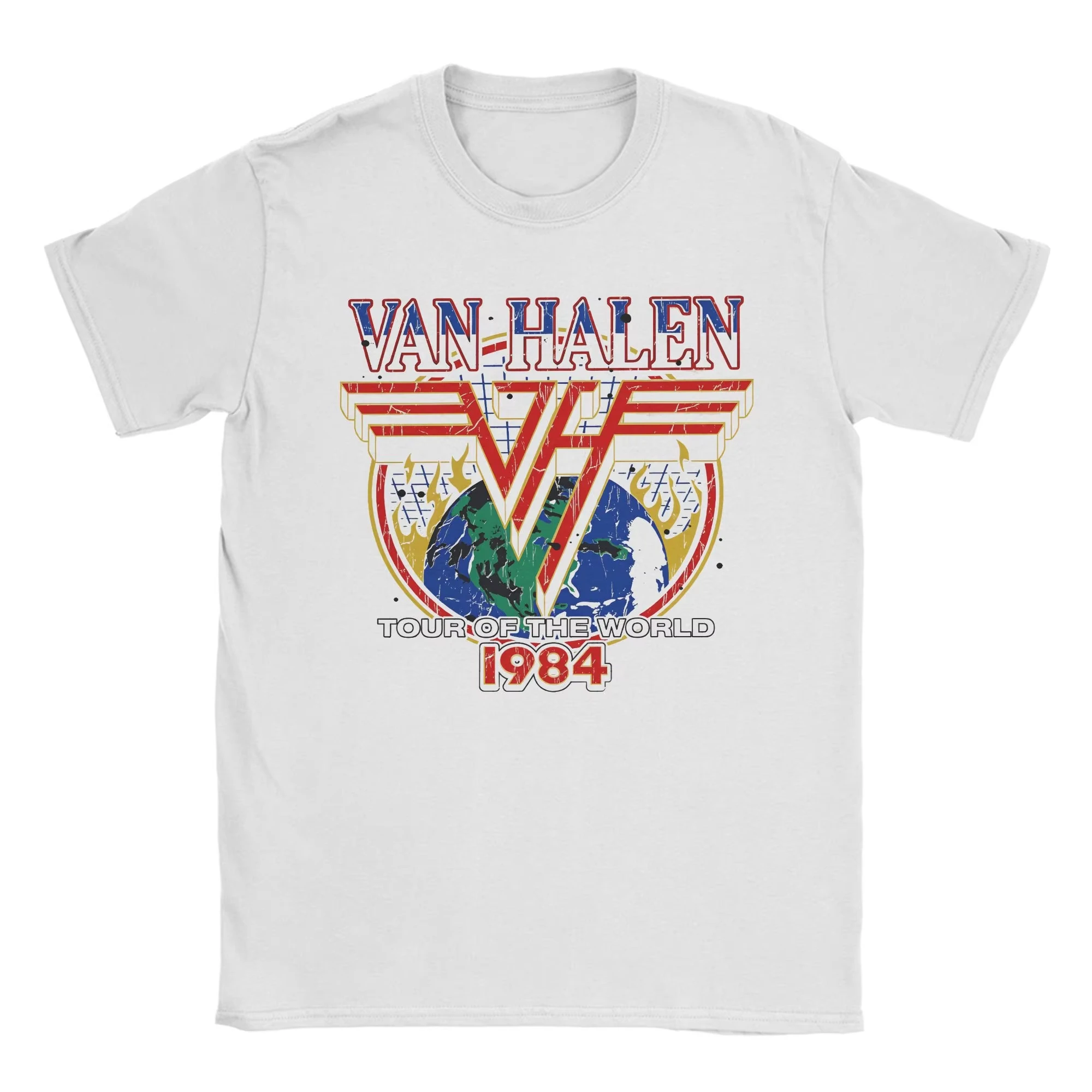 American Classic Hard Rock Band Van Halen Graphic Print T-Shirt Men Women Loose Casual Oversize Top O-neck Cotton Summer New Tee