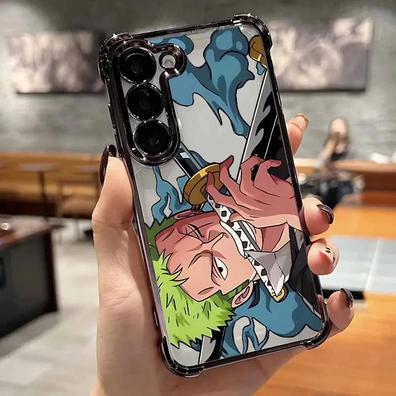 O-ONE P-PIECE-E Anime Handyhülle für Samsung S26 S25 Edge S24 S23 S22 S21 S20 FE Ultra Plus Lite, Galvanisierte Sturzsichere Schutzhülle – Detail 3