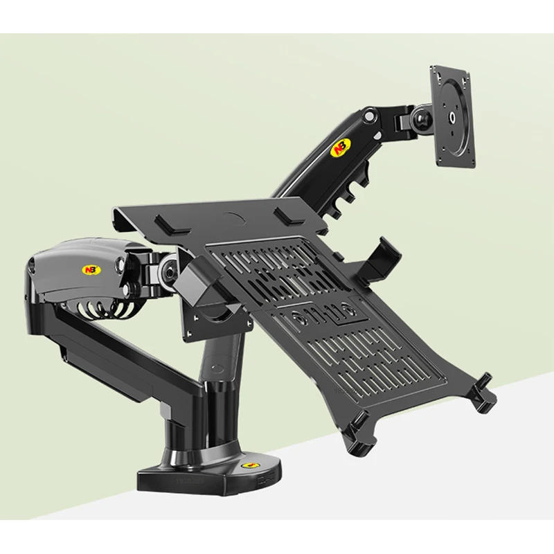 Imagem -02 - Desktop Gás Spring Suporte de Braço Duplo nb F160 Fp2 17 -27 Suporte do Monitor 10 17 Suporte Laptop Air Press Mount Stand 2-9kg de Carga