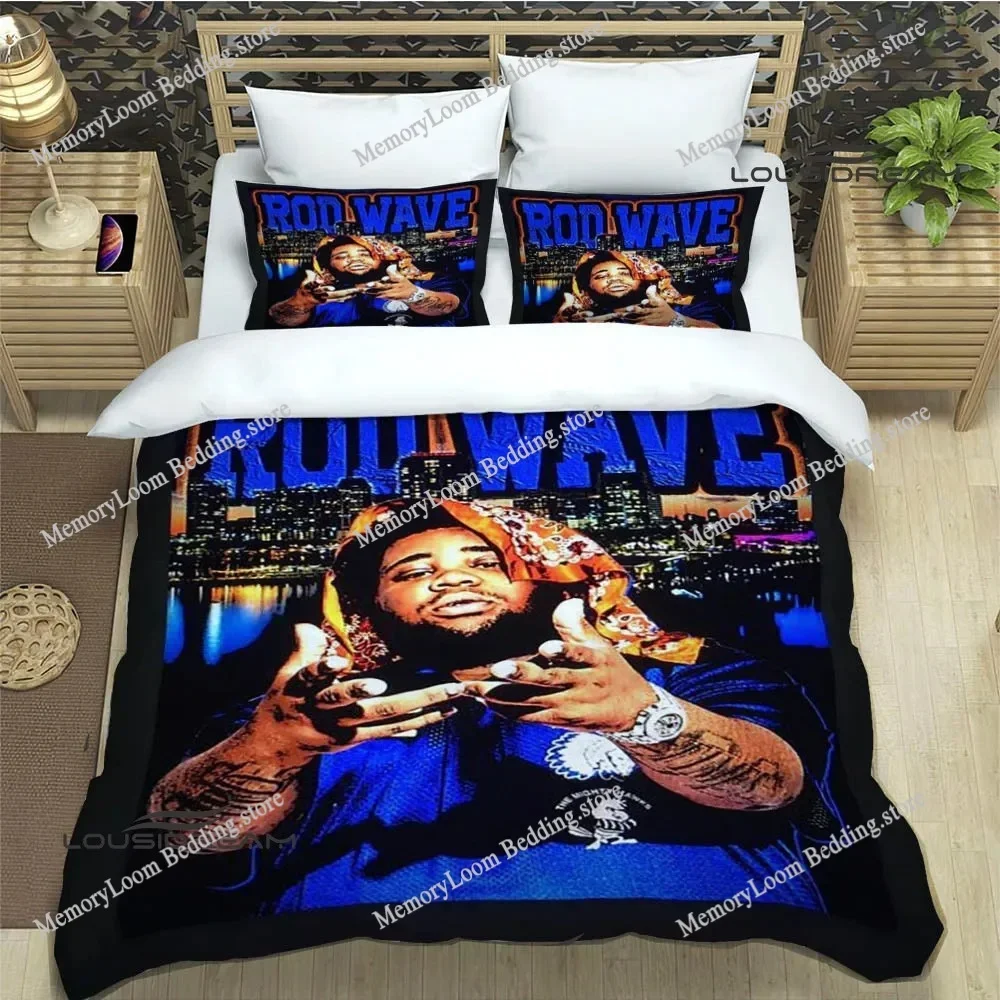 3D Print Rapper Rod Wave Bedding Set Boys Girls Twin Queen King Size Duvet Cover Pillowcase Bed boys Adult Home Textileextile