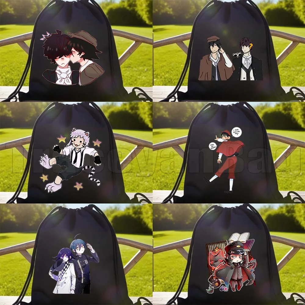 

Милый рюкзак-мешок с персонажами аниме Bungou Stray Dogs: Кенджи, Наоми, Ранпо Дазай, Чуя, Химико, в стиле кролика, для футбола, спорта, тренажерного зала
