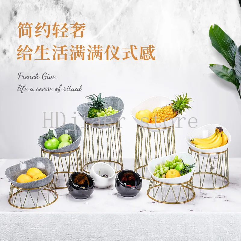 

Nordic-style high-end self-service artifact! Fruit plates, salad bowls, creating the perfect cold food display stand